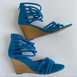Sold!Shoe Republic LA strappy wedge heel sandals
